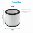 thumbnail image 4 of QUEST -Filter Cartridge For Shop Vac Wet Dry Replace 90304 9030400 903-04-00 9034, 4 of 6