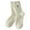 Beige, variant on Women's Mid Calf Winter Thermal Socks Velvet Pile Embroidered Design Cozy Home Floor Wear Comfortable Indoor Outdoor Casual