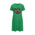 thumbnail image 2 of Chemise de Nuit Courte pour Femmes, Robe de Nuit Grande Taille avec Imprimé Poitrine, Chemise de Nuit à Manches Courtes Coupe Ample, Pyjama Décontracté à Col Rond pour Dormir et Se Détendre, 2 of 6