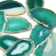 thumbnail image 3 of Green Agate Light Table Slices, June&Ann 10 Pcs Irregular Polished Agate Slab Cards Healing Crystals Geode Stones for Home Decoration & Jewelry Making, 3 of 5