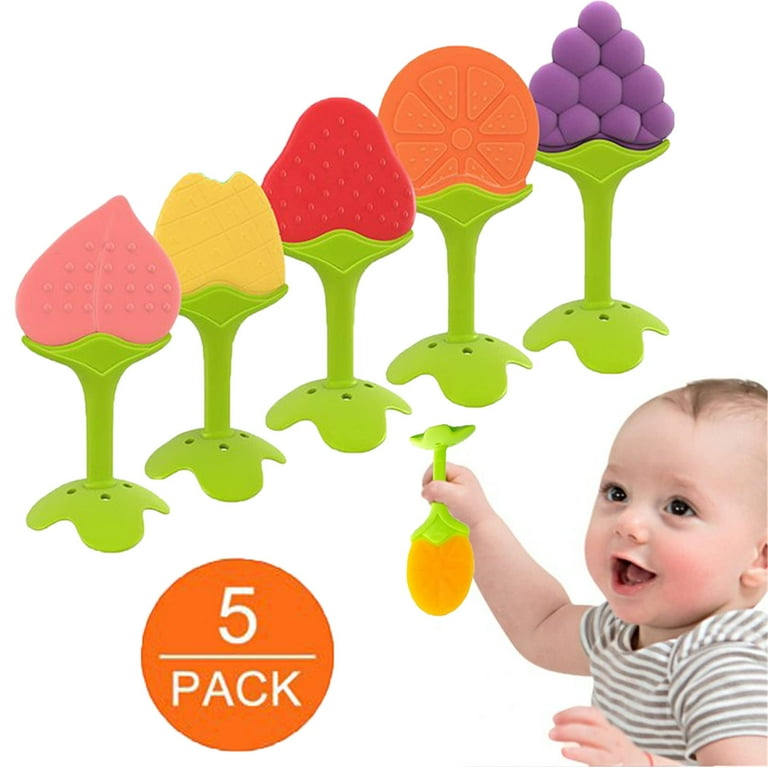  8 PC Baby Teething Toys, Teethers Set for 0-6, 3-6 Months & 6-12  Months, Baby Essentials, Infant Toys, Baby Chew Toys Set, Food Grade  Silicone, Hammer Wrench Spanner Pliers Fruit