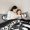 thumbnail image 5 of Feelyou Chic Monogrammed R Bedding Comforter Set, Wildlife Leopard Print Twin Comforter Sets, Modern Princess Black Bowknot Reversible Bedding Set, Luxury Bedroom Decor, 2-Piece, 5 of 8