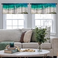 thumbnail image 4 of LALILO Kitchen Curtain Valance Beach Western Australia Rod Pocket Window Curtain 52"x 18" Set of 2, 4 of 5
