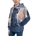 thumbnail image 2 of Kdxio Cloud Wolf Pattern Kids Boys Girls Zip Up Hoodie 3D Printed Hooded Sweatshirt Hoody Coat with Pocket 7-12 Y-Small, 2 of 6