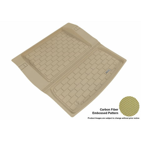 3D MAXpider 2012-2016 BMW 3 Series (F30) All Weather Cargo Liner in Tan with Carbon Fiber