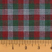 JCS Hollyberry Pin Plaid Homespun Cotton Fabric Sold by the Yard