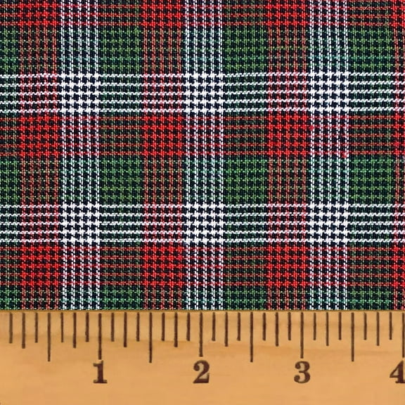 JCS Hollyberry Pin Plaid Homespun Cotton Fabric Sold by the Yard