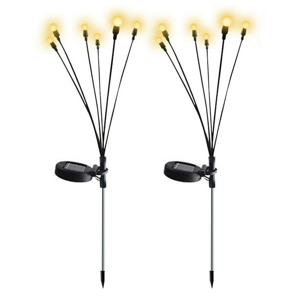 Lámpara de luz solar Uso conveniente Decoración de patio para decoración al aire libre (cálido) 2 piezas Hugtrwg Para estrenar