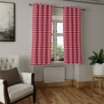 thumbnail image 2 of Ambesonne Pink Grommet Curtain, Modern Feminine Zigzag, 50" x 54", Burgundy Ruby Coral, 2 of 6