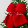 thumbnail image 6 of Luxury Red Velvet Christmas Bow Ornament, Large 3D Decorative Holiday Pendant, Traditional Velvet Tree Bow for Wreaths, Garlands & Home Décor, 5 Inch, Red, Bow, 6 of 8