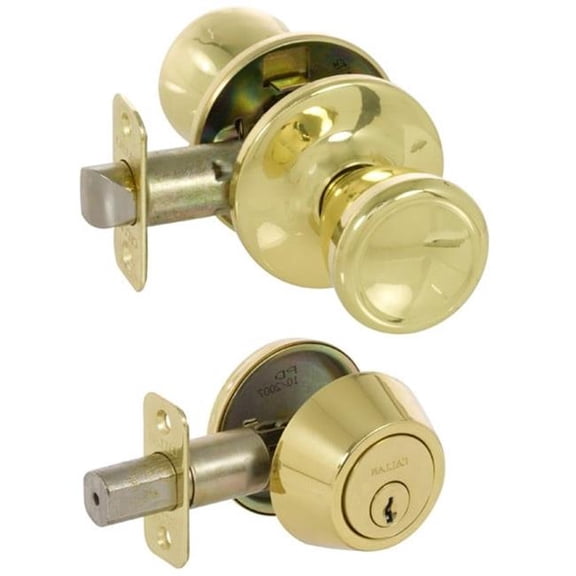 The Delaney Hardware 300TBRUS3BP Brayden Combo Polished Brass Box Pack