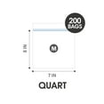thumbnail image 4 of 24/7 Bags- Quart Zip Storage Bags, 200 Count, Double Zipper Seal, Easy Grip Open Tabs, Write-On Space, BPA-Free & Heavy Duty, Microwave Safe, Non-StandUp, 4 of 4