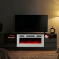 thumbnail image 3 of Merluxy Fireplace TV Stand with 36" Electric Fireplace, LED TV Stand for TVs up to 70", Black&White, 3 of 7
