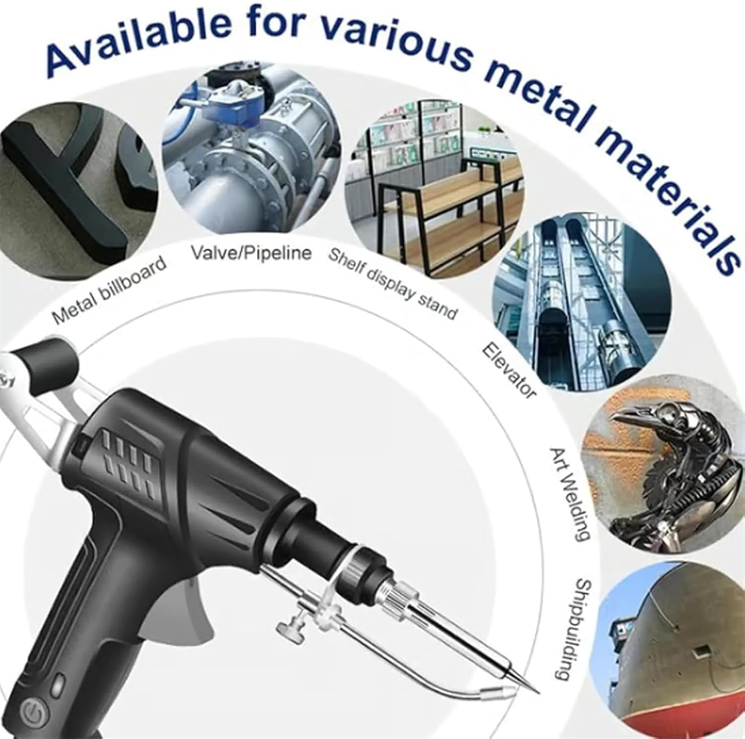 Ayyecoeeye Welder, Internally Heated Industrial Laser Welding Tools, Automatic Corded Solder Iron Internal Heat with 3-in-1 Function for Metal Working, DIY, Portable Laser Welder Machine (Black)