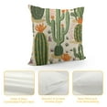 thumbnail image 4 of GOSMITH  Lumber Pillow Covers Green Succulent Cactus Orange Flowers Tropical Exotic Desert Plants Square Decorative Cushion Case for Couch Sofa Chair Bed, 4 of 5