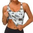 thumbnail image 4 of Lsque Tractor and Dumper Printed Women'S Sports Bra, Compression, Moisture Wicking, High-Impact Sports Bra For Women,Supportive sports bra-, 4 of 9