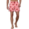 thumbnail image 5 of Unique Bargains Men's Fruits Print Drawstring Waist Pattern Surfing Board Shorts Pink 32, 5 of 5