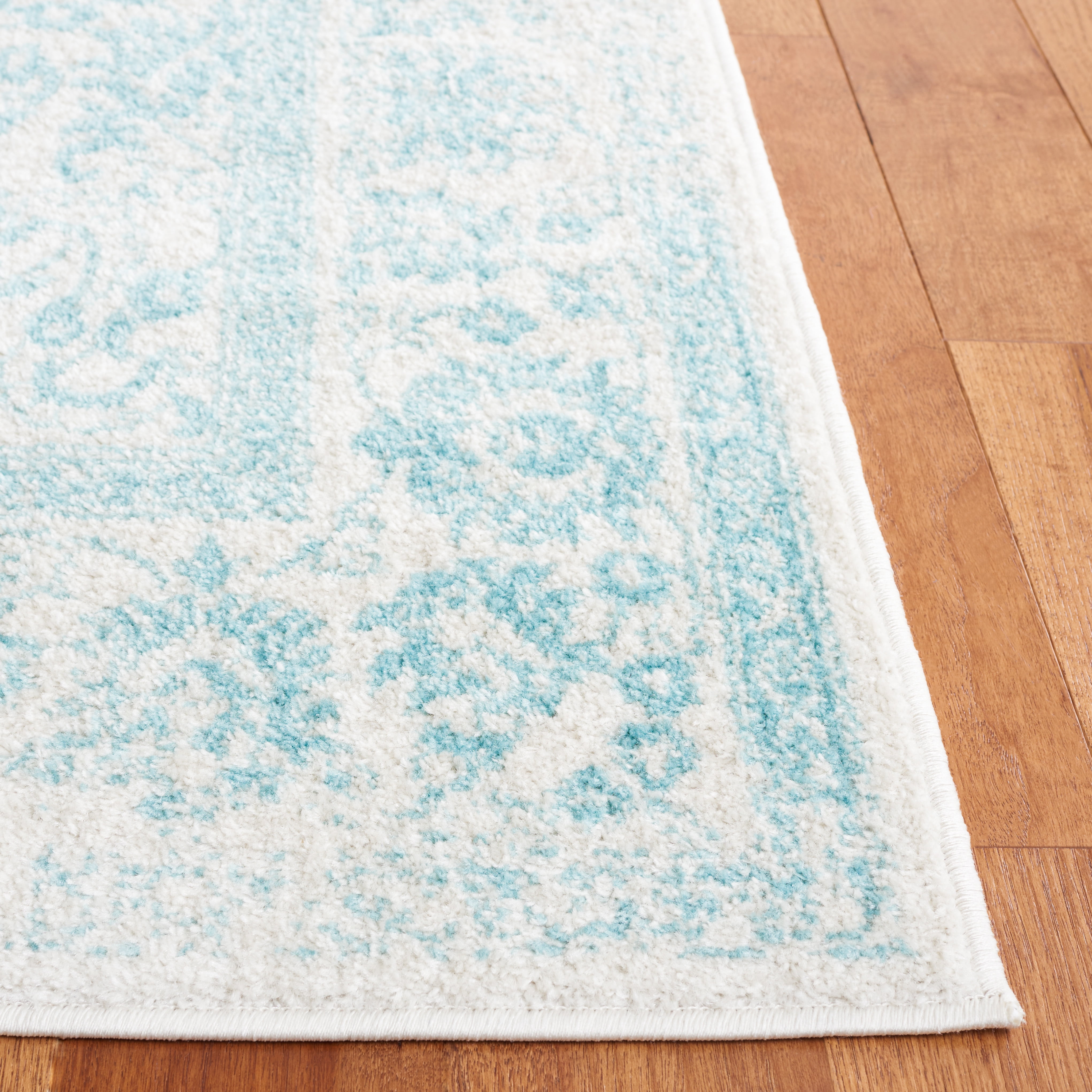 Safavieh Adirondack Wyatt Traditional Distressed Area Rug, Ivory/Light Blue, 2' x 3'