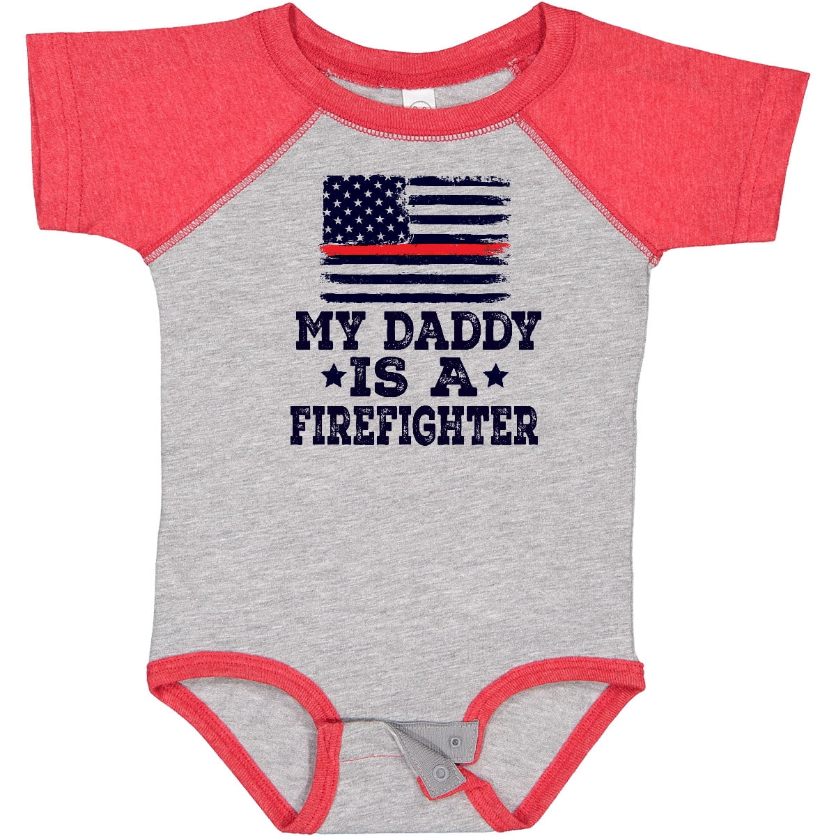 Inktastic Fireman Daddy is a Firefighter Boys or Girls Baby Bodysuit