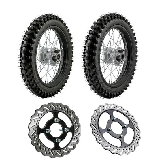 Front 70/100-19 & Rear 90/100-16 Wheel Tire and Rim Inner Tube with 15mm Bearing Assembly with Disc Rotors & for Pit Pro Trail Dirt Bike Motocross Taotao 125cc 140cc 150cc 200cc 250cc