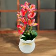 thumbnail image 4 of Artificial Potted Magnolia Flower (7 Head) - Faux Floral Plants for Home Office Living Room Table Centerpiece, Wedding Decoration, 4 of 8