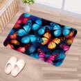 thumbnail image 5 of Butterfly Polyester Non-Slip Machine Washable Indoor Door Area Office Rug, 5 of 6