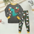 thumbnail image 2 of UAYOTSE 2 Piece Toddler Boys Girls' Spring Fleece Pajama Set Warm Fleece Matching Sleepwear Set Tops+Pants Outfits Sleepwear,Sizes 7-8 Years, 2 of 5