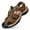 Brown, variant on RIBONGZ Men's Closed Toe Water Sandals Hollow-Out Wading Sandals Hiking Sandals Summer Casual Beach Sandals,11,Black