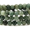 thumbnail image 3 of Angelstones Bracelet Extensible Unisexe en Perles Rondes 6 mm en Jade Vert Foncé Naturel, 3 of 5