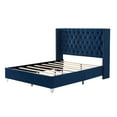 Aukfa Upholstered Bed Wood Platform Bed Frame with Tufted Headboard