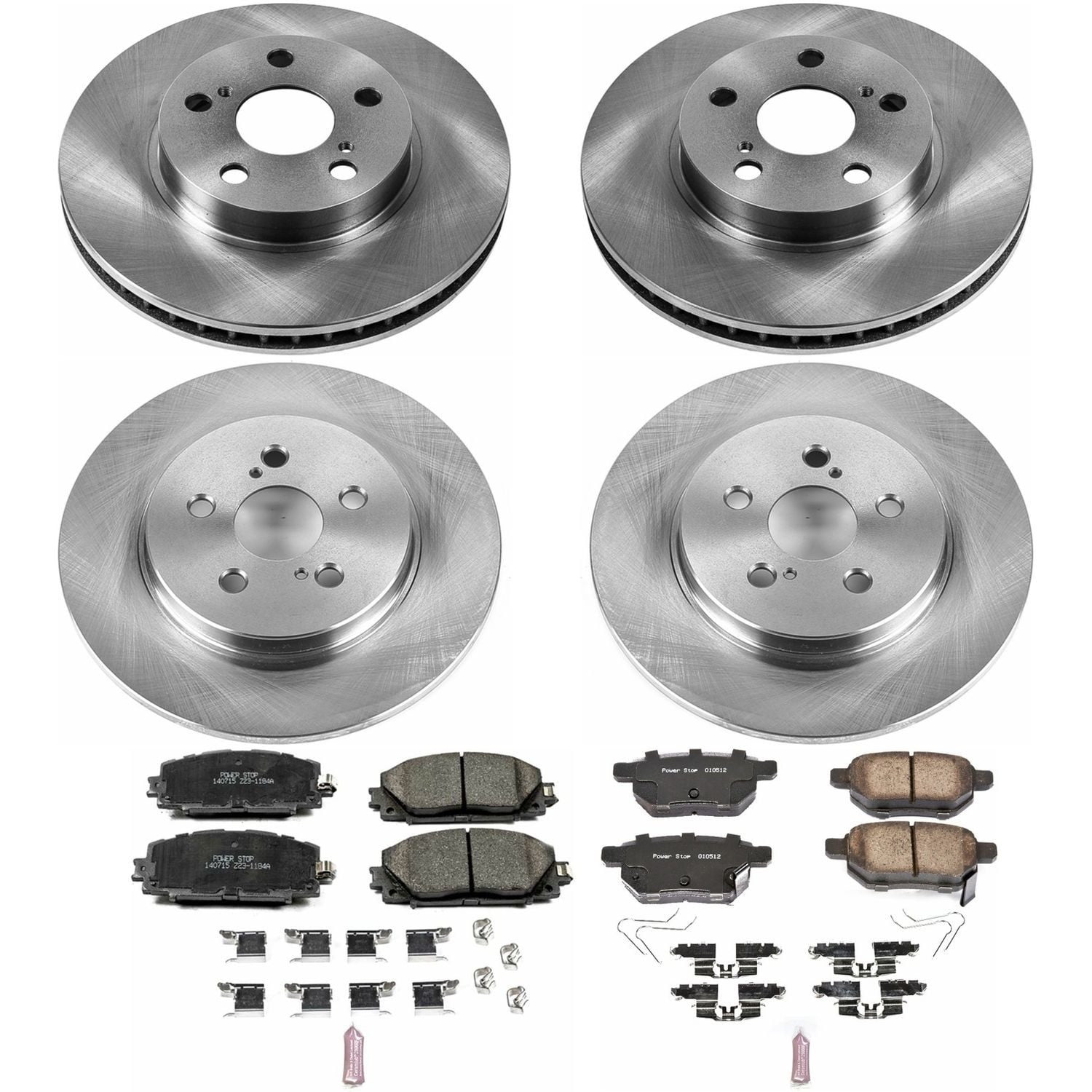 PowerStop Front and Rear Stock Replacement Brake Pad and Rotor Kit Fits: LEXUS Select Models KOE6487
