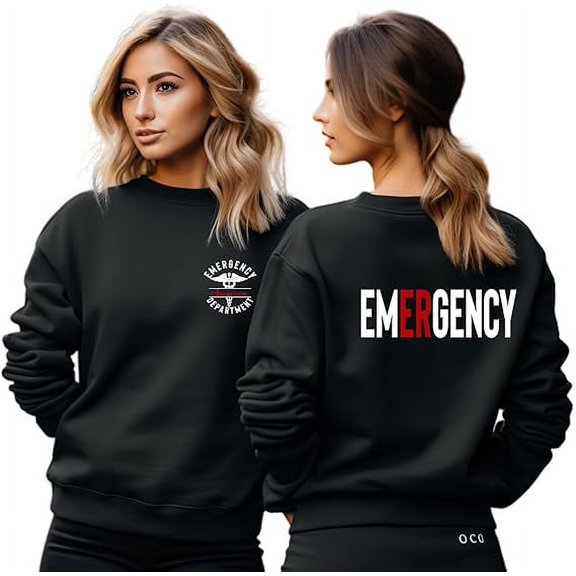Personalized ER Sweatshirt, Emergency Department Shirt, ER Sweater, Custom ED Nurse, Emergency Room Tech Gift, Er Nurse Valentine's