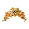 thumbnail image 2 of Taotanxi Fall Artificial Flowers Swag for Autumn Decoration - Orange Sunflowers, Maple Leaf Hanging Floral for Wedding Arch, Garland Wreath, Front Door Wall Decor, Halloween, Thanksgiving, 2 of 7