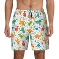 thumbnail image 3 of Uemuo Dinosaur Pattern Mens Swim Trunks Quick Dry Board Shorts with Mesh Lining, Stretch Beach Shorts Quick Dry No-Chafing Board Shorts-XX-Large, 3 of 9
