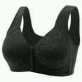 thumbnail image 4 of TOWED22 Daisy Bras for Older Women Breathable Front Close Button Bras, Full Coverage Comfort No Underwire Front Buckle Corset Bra(Black,42), 4 of 4
