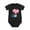 Black, variant on Sperm Whale Blows Pink Heart Cloud Baby Bodysuit, 100% Cotton Short Sleeve Snap Romper, 0-12 Months
