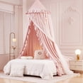 thumbnail image 4 of Dosel para Cama Mengersi Princesa Cúpula Redonda Beige Rosa/Doble, 4 of 8