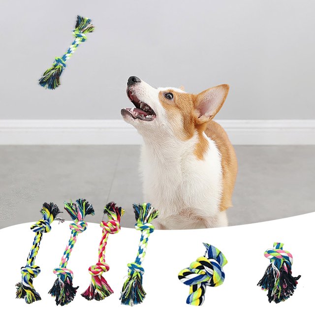 Dog Rope Knot Woven Toy Large Dog Rope Puppy Dog Grinding Teeth Durable To Relieving Pet Supplies