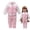 B, variant on 18 Inch Doll Clothes Outfit, Owl Moon Print Pajama Set, Soft Cloth Doll Clothing Accessories for 18" Girl Doll, Holiday Dress Up Gift for Kids Age 3-6