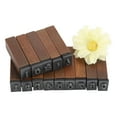 ESTINK 70PCS Vintage Wood Alphabet Letter Rubber Stamps Small Wooden