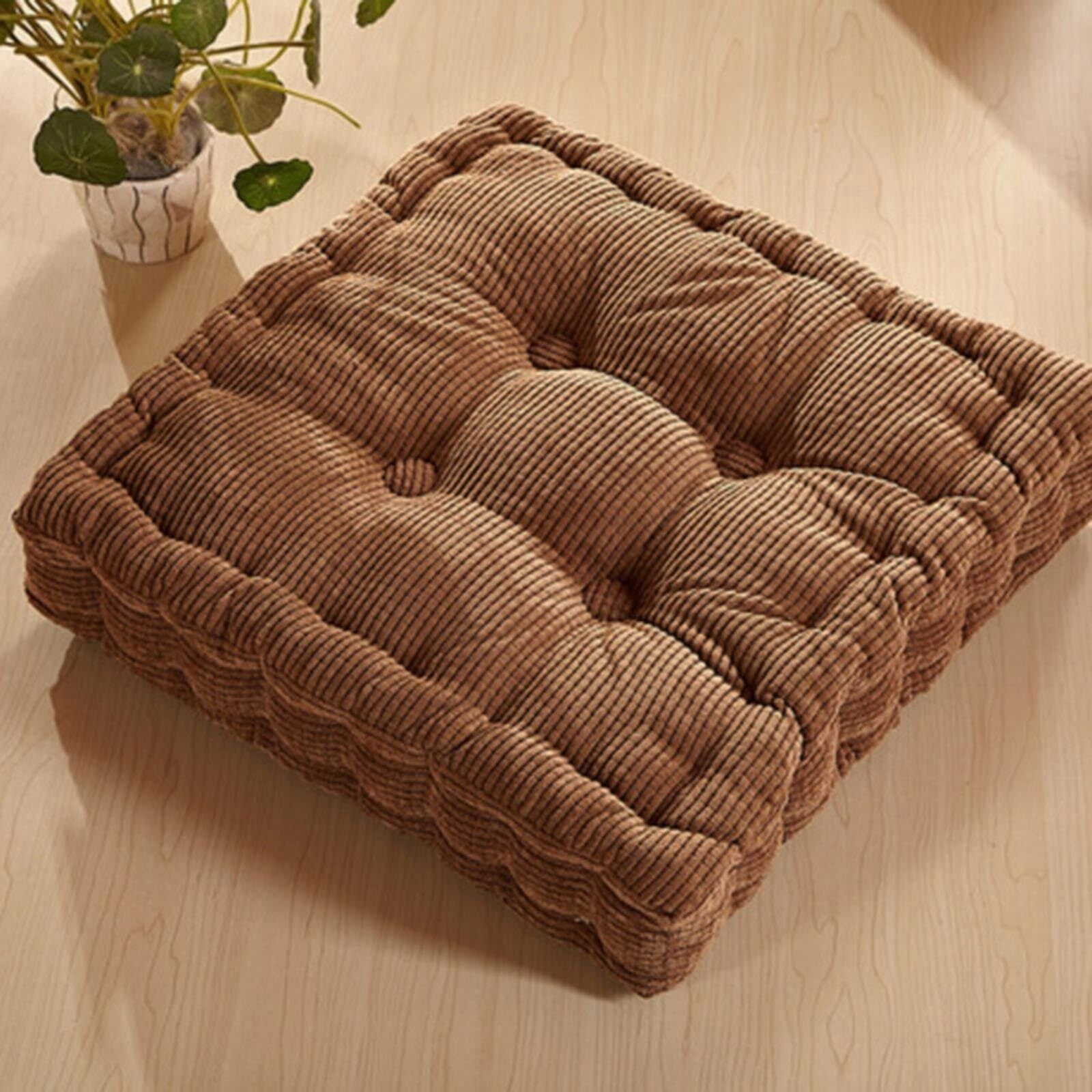 LKJYER Chair Cushion for Dining Chairs Square Square Thick Soft Seat Cushions Non Slip Machine Washable Kitchen Chair Pads Outdoor Garden Bistros Stool Patio Furniture 15 Inch