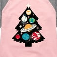 thumbnail image 3 of Instant Message - Space Tree Christmas - Toddler & Youth Girls Raglan Graphic T-Shirt, 3 of 6