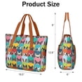 thumbnail image 3 of Tote Bag for Women - Boston Terrier Shoulder Bag - Large Utility Work Duffle Bag with Zipper Handbag for Travel, Work, Sprots, 3 of 5