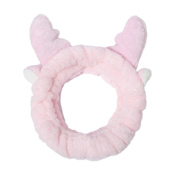 Qarigey Diadema de tela para mujer, banda para el pelo con forma de Animal bonito, reemplazo de Color sólido a la moda, diadema para de Accesorio para el cabello Rosa