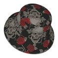 thumbnail image 3 of Gaeub Skull and Red Roses Printed Double Sided Reflective Bucket Hat Foldable Sun Hat for Camping Hiking Fishing, 3 of 9