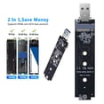 thumbnail image 3 of USB a NVME PCI-E SSD Lector PCIe basado en l disco duro 3.1 Gen 2 M.2 Adaptador del convertidor 10Gbps Max 2TB Soporte UASP Trim para 2230 2242 2260 2280, 3 of 9