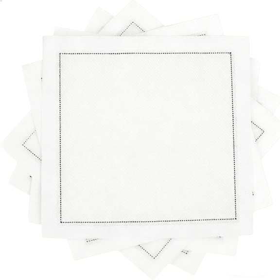 100-Pack Cotton Cocktail Napkins – 4.5x4.5 Inch Reusable Soft Absorbent Cloth Dinner Napkins for Parties, Weddings, Restaurants & Daily Use