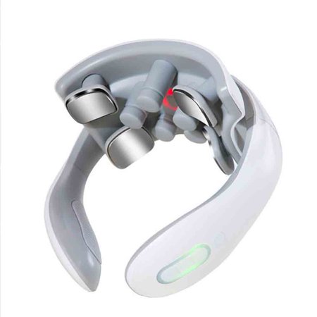 Neck Massager for Pain Relief Deep Tissue, Electric Portable Lymphatic Drainage Massager with Heat, Muscle Stimulator, Neck Massager Gift for Women Men
