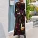 thumbnail image 2 of Jardín Botánico Místico Nocturno I Vestido Largo Ropa de Fiesta Ropa de Verano para Mujer Vestidos de Verano Vestidos Largos, 2 of 4