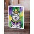 thumbnail image 2 of Alaskan Malamute King of Mardi Gras Greeting Cards Pack of 8 7 in x 5 in, 2 of 3